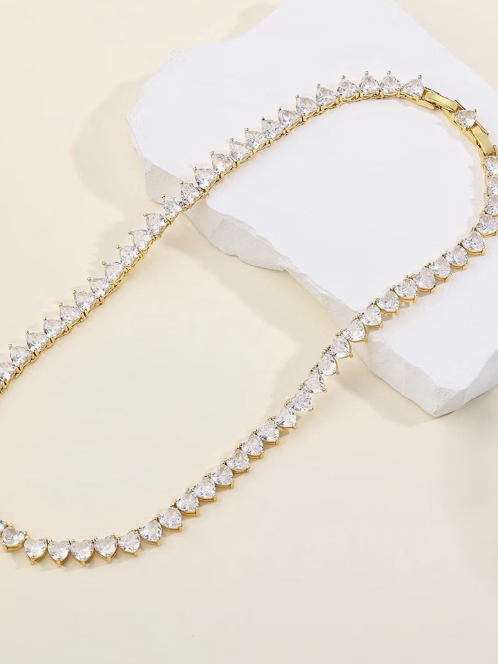 NEW 18K White Gold Plated Tennis Chain - Iced Out Choker Necklace